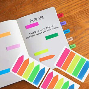 Rojdeal Flags – 5 Color Page Marker Pack of 5 Index Tabs Sticky Notes