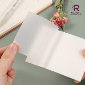 Transparent Sticky Notes, 3×3inch Clear Sticky Notes, Self-Stick Note Pads for Books Message Reminder, Waterproof self-Adhesive Translucent Sticky Notes with Pen 50 Sheets