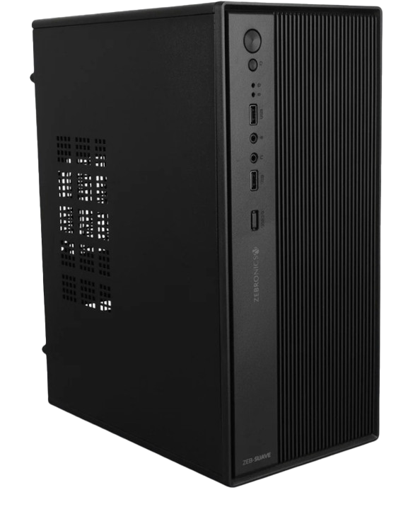 Zebronics zeb suave cabinet mid tower with inbuilt smps cabinet black 1